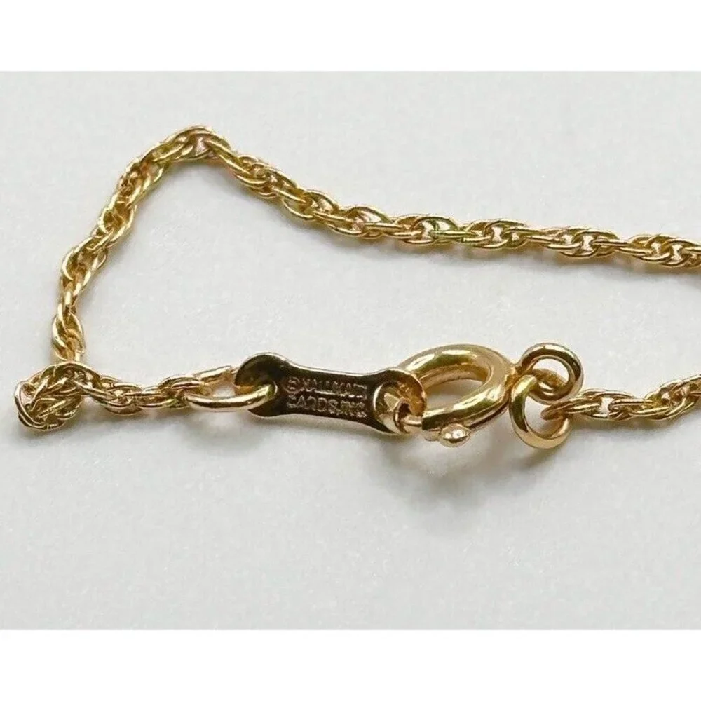 Vintage Hallmark MmEtched Crystal Flower‎ Pendant Necklace